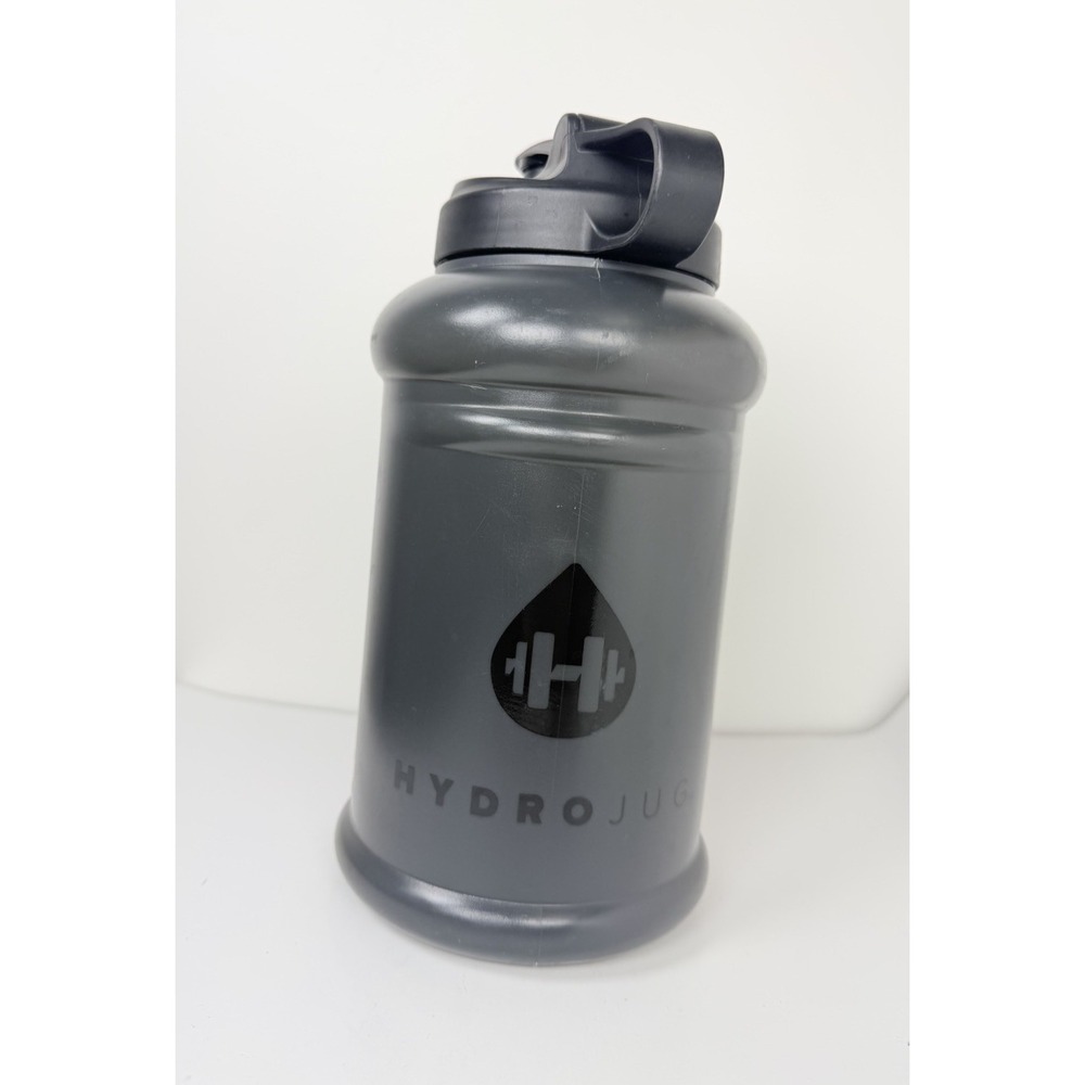 HydroJug 73oz Half Gallon Black Gray Water Bottle w/ Floral Sleeve Carrier